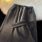 Rette denim-jeans med varmt fôr for kvinner