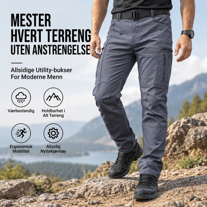 Slim fit-taktiske cargobukser for menn til utendørsbruk