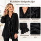 Damenes V-halset sequin-sammensatt chiffong-topp