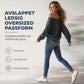 Vårs tilfeldige av-hals mineralvask oversized slouchy sweatshirt
