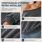 Vårs tilfeldige av-hals mineralvask oversized slouchy sweatshirt