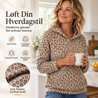 Casual-genser med leopardmønster for kvinner