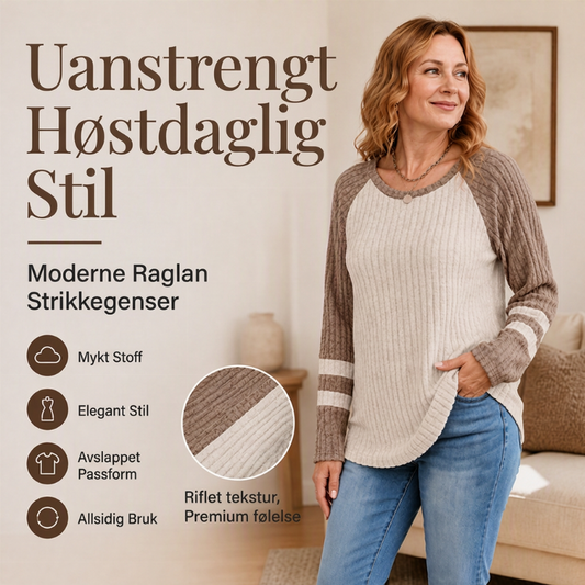 Fikset fargeblokk langermet ribbestrikket topp for kvinner