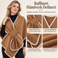 Elegant strikket poncho-sjal for kvinner