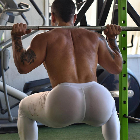 Sexy, ultratynne sportsstrømpebukser for menn