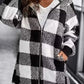 🔥Siste dag 49 % rabatt - Oversized hettegenser med rutete, løs overfrakk for damer - 🔥Gratis levering