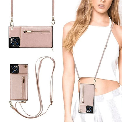 (🔥2023 HOT SALG)Crossbody lommeboketui til iPhone med kortholder