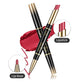 Leppeblyant med to ender Automatisk leppestift Non-stick vannfast matt leppestift