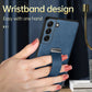 Samsung Luxury Leather Kickstand-etui i skinn med skalerbart håndledd