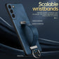 Samsung Luxury Leather Kickstand-etui i skinn med skalerbart håndledd