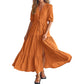 👗Elegant V-hals Split Boho lang kjole ---😍50% rabatt😍